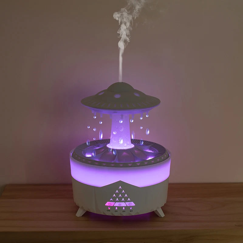 RAINFLOW Ultrasonic Humidifier - Rain Cloud Diffuser with LEDS & Remote