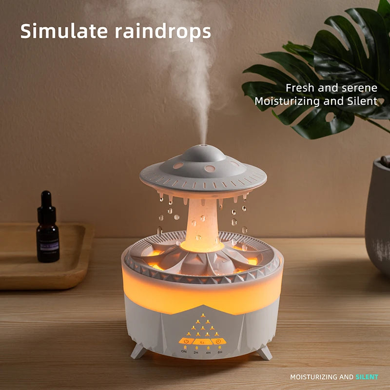 RAINFLOW Ultrasonic Humidifier - Rain Cloud Diffuser with LEDS & Remote