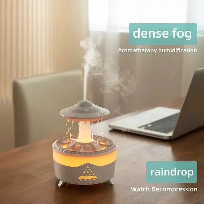 RainFlow Sanctuary™ | Biophilic Rain Cloud Humidifier & Aroma Diffuser - RainFlowWoodenUSRainFlow