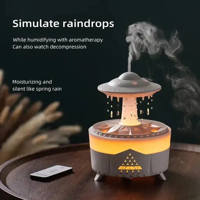 RainFlow Sanctuary™ | Biophilic Rain Cloud Humidifier & Aroma Diffuser - RainFlowWoodenUSRainFlow